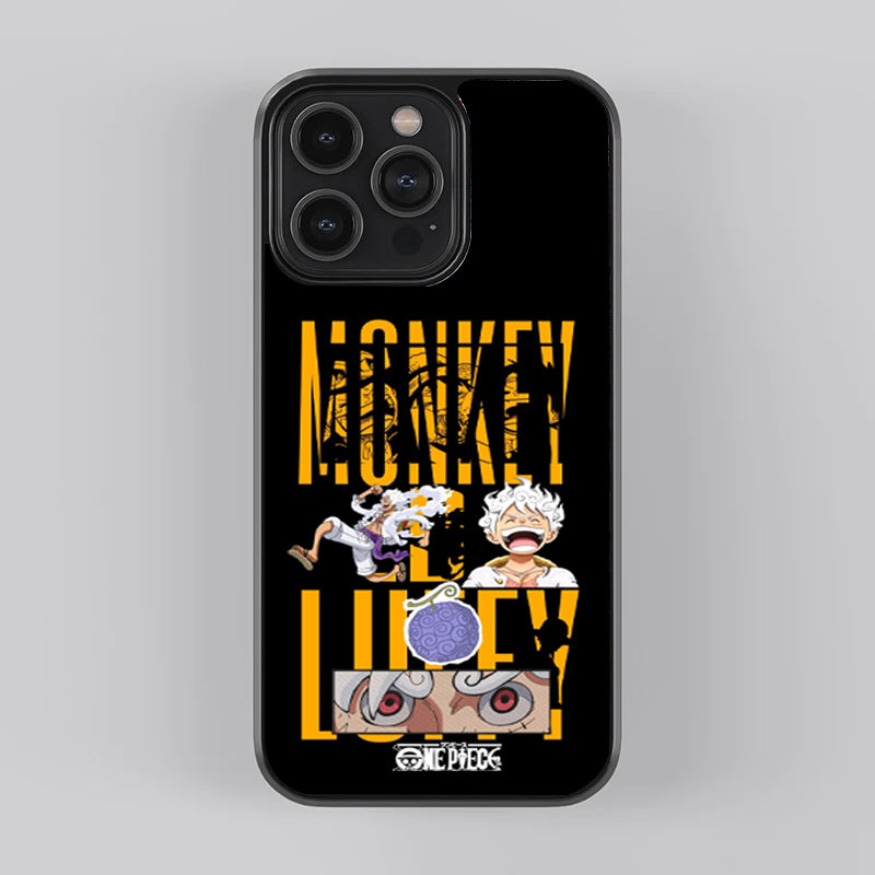 Monkey D Luffy Yellow Anime Premium Glass Case