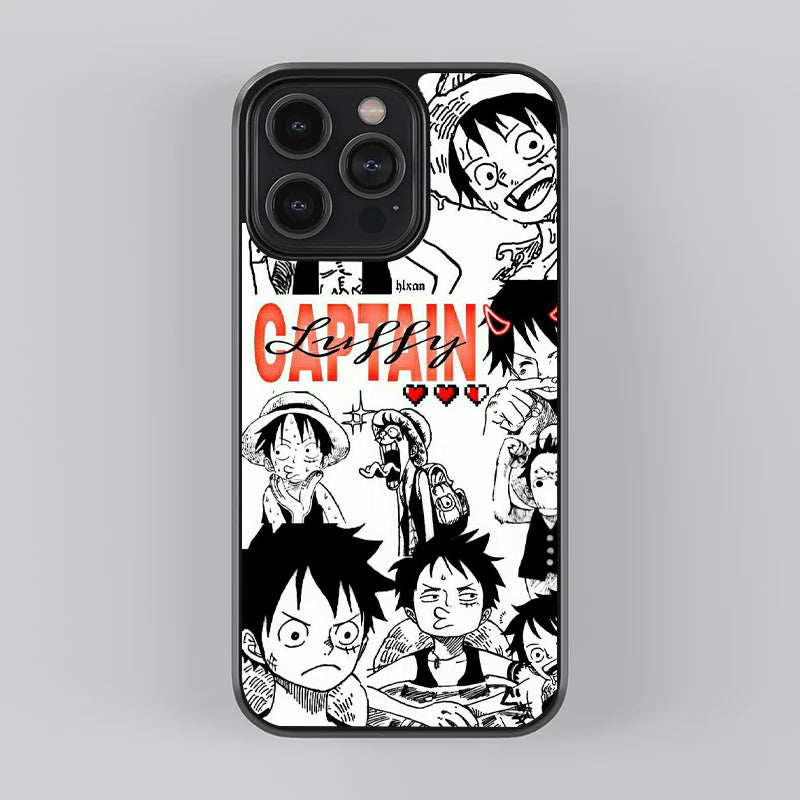 One Piece Luffy Anime Premium Glass Case