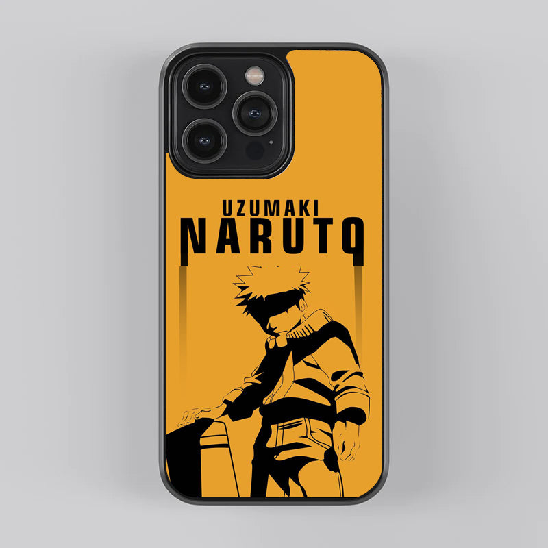 Naruto Yellow Anime Premium Glass Case