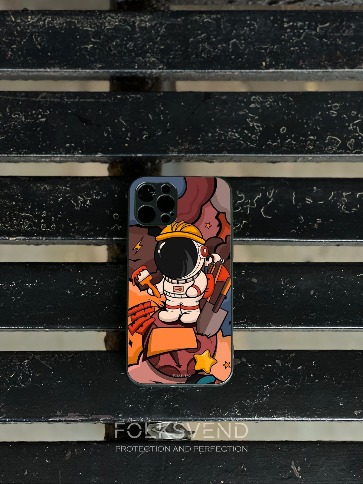 Comic Space Astronaut Premium Glass Case\