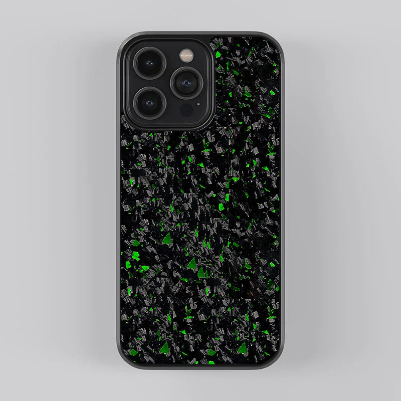 Carbon Fiber Green Premium Glass Case