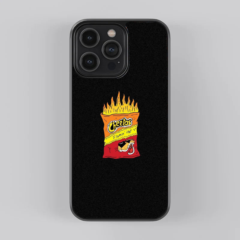 Cheetos Flamin Hot Sticker Premium Glass Case