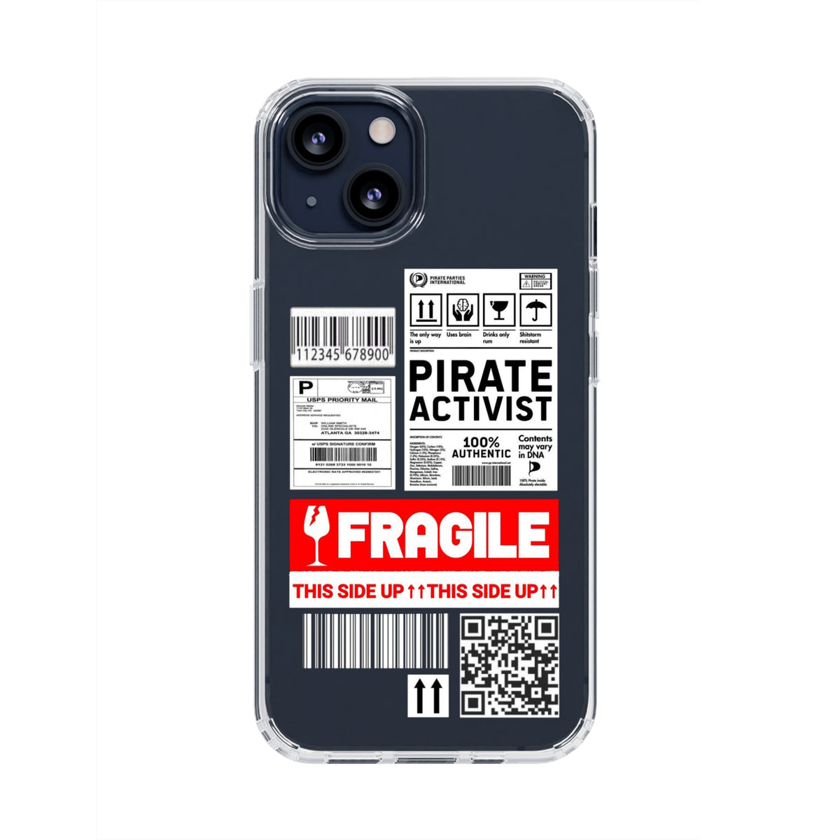 Fragile Stickers Premium Transparent Case