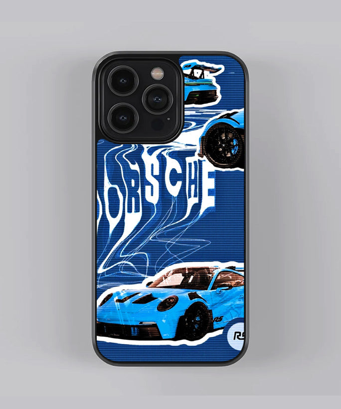 Porsche blue premium case