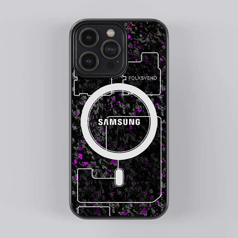 Carbon Fiber Fusion Series Purple for Android and Ios