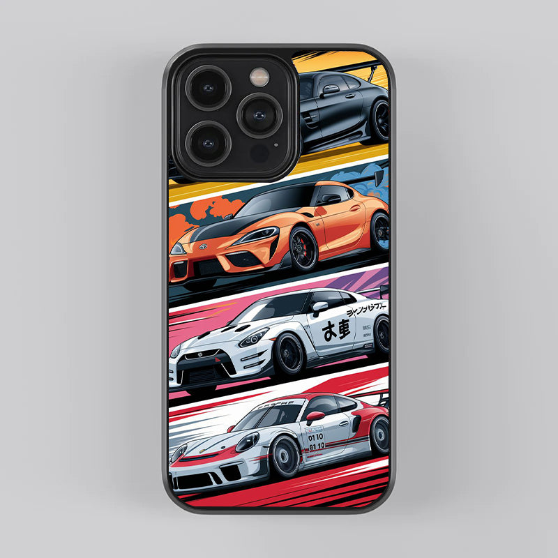 Supercars Art Premium Glass Case