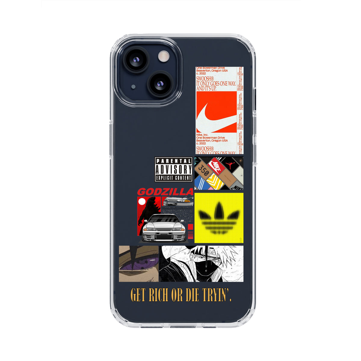 Retro Street vibe Collage Case Premium Transparent Case