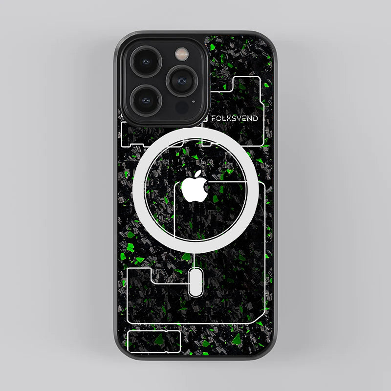 Carbon Fiber Fusion Series Green for Android and Ios