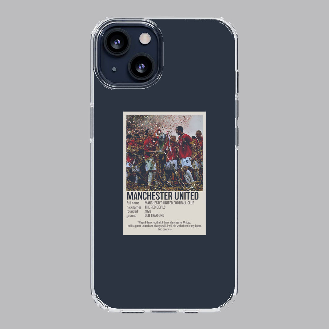 manchester united poloroid premium transparent case