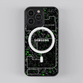 Carbon Fiber Fusion Series Green for Android and Ios